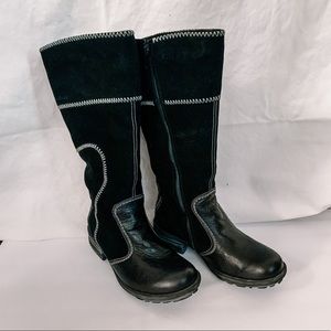 Josef Seibel / Leather Boots w/ Lambskin - Size 37.